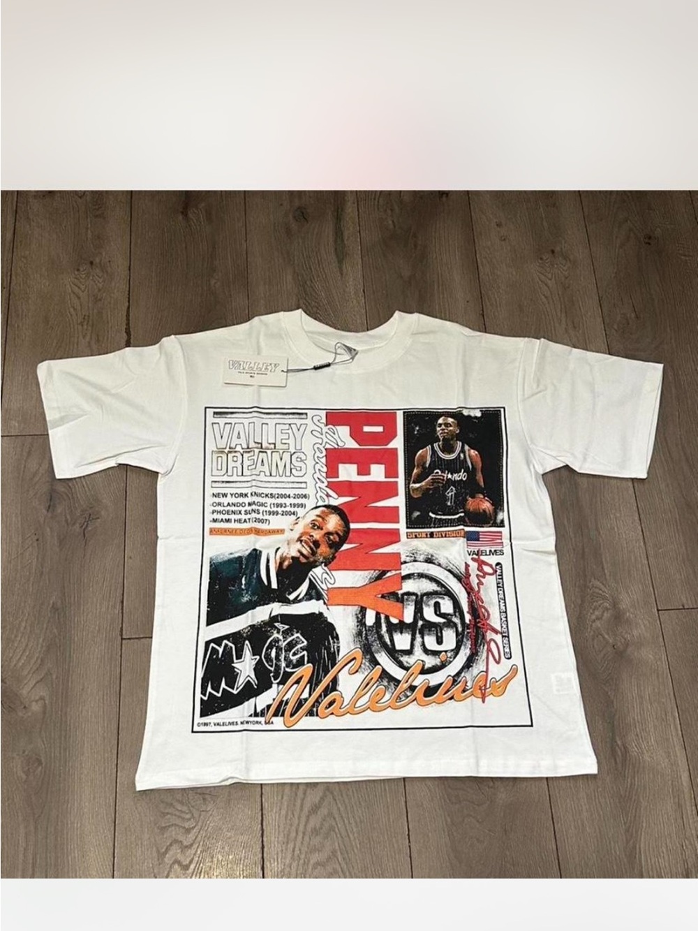ValleyDreams 'Penny' Hardaway Graphic Short Sleeve T-Shirt - White
